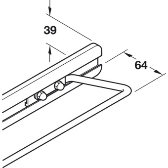 Rankšluostinė ištraukiama vienguba L325mm, chromas