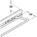 Rankšluostinė ištraukiama vienguba L410mm, chromas