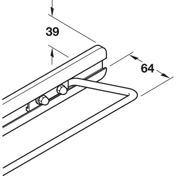 Rankšluostinė ištraukiama vienguba L410mm, chromas