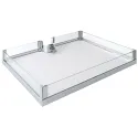 Hook-in shelf, with height extension panel