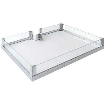 Hook-in shelf, with height extension panel