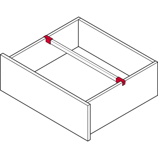 Cross railing holder, Häfele Matrix Box Slim A (anthracite)