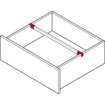 Cross railing holder, Häfele Matrix Box Slim A (gray)
