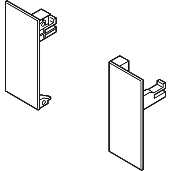 Front fixing bracket set, for Matrix Box Slim A internal drawer (gray)