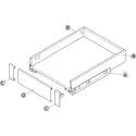 Front fixing bracket set, for Matrix Box Slim A internal drawer (gray)