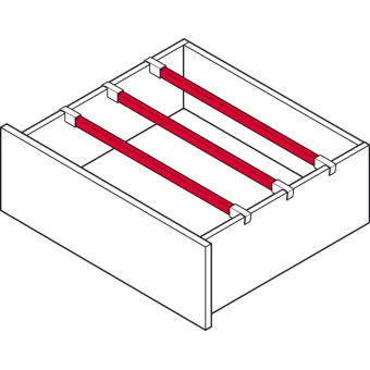 Paaukštinimas stalčiui skersinis MX BOX SLIM A L1100mm, balta