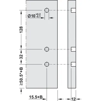 Front fixing brackets, For Blum Tandembox antaro/plus drawer and front extension, all system heights