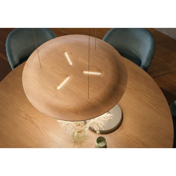 Pendant light, Nimbus Lighting Pad Lounge Vario, acoustic pad, grey/oak