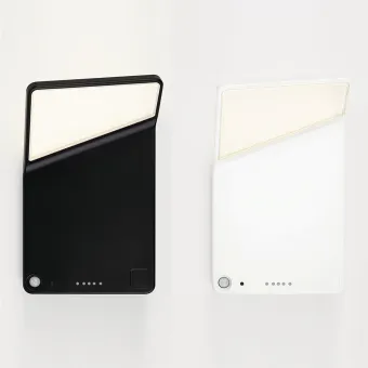 Wall luminaire WINGLET with presence and light sensor, battery powered, black, 2700K