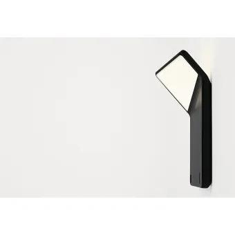 Wall luminaire WINGLET with presence and light sensor, battery powered, black, 2700K