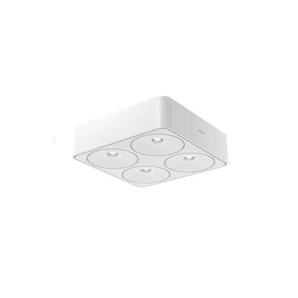 Downlight Q Four Connect ON 80° with screw fixing, 15W 24V matt white, multi-white