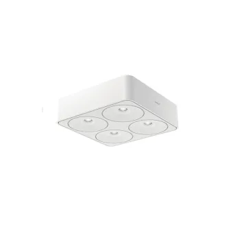 Downlight Q Four Connect ON 40° with screw fixing, 15W 24V matt black, multi-white