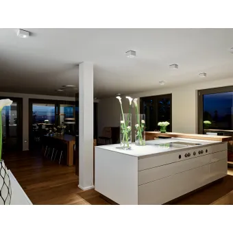 Downlight Q Four Connect ON 40° with screw fixing, 15W 24V matt black, multi-white