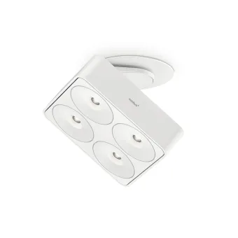 Ceiling light, Q Four Connect TT 80° for Eutrac track system 15W 24V, matt white, multi-white