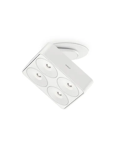 Downlight Q Four Connect TT 40° with screw fixing, 15W 24V matt black, multi-white