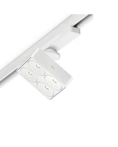 Ceiling light, Q Four Connect TT 40° for Eutrac track system 17, 5W 230V, matt black, multi-white