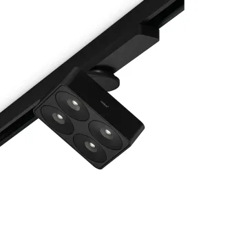 Ceiling light, Q Four Connect TT 40° for Eutrac track system 17, 5W 230V, matt black, multi-white