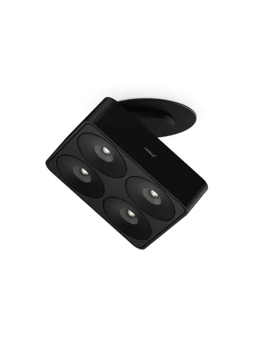 Downlight Q Four Connect TT 80° with screw fixing, 15W 24V matt black, multi-white
