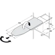 Ironing board, Häfele Ironfix, shelf mounted