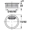 Cable outlet, drill hole Ø60mm