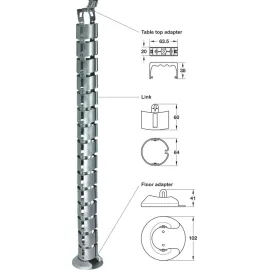 Kanalas laidams H1280 juoda HAFELE