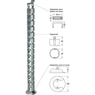 Kanalas laidams H1280 juoda HAFELE