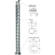 Kanalas laidams H1280 juoda HAFELE