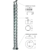 Kanalas laidams H1280 juoda HAFELE