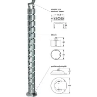 Kanalas laidams H1280 juoda HAFELE