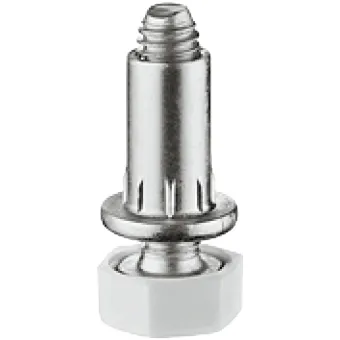 Adjusting screw, Round, with M8 sleeve