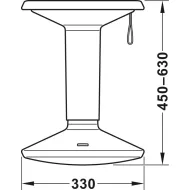 Kėdė baro reg. 450-630 raudona HAFELE