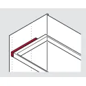 Spacer bar, For Häfele Dresscode pull out frame and pull out trouser rack