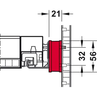 Spacer bar, For Häfele Dresscode pull out frame and pull out trouser rack