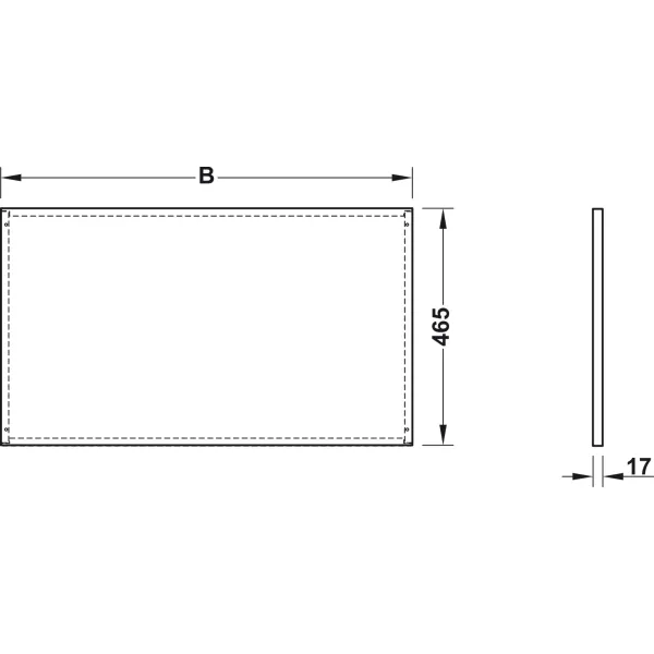 Lentyna metalinė ištraukiamam rėmui DressCode 405x465x17mm, balta