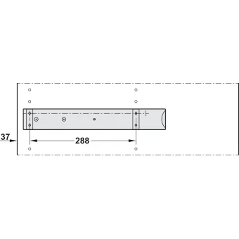Spacer bar, For Häfele Dresscode pull out frame and pull out trouser rack