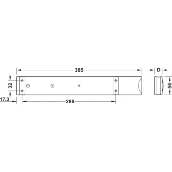Spacer bar, For Häfele Dresscode pull out frame and pull out trouser rack