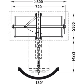 Pull out shoe rack, rotating 180°, for up to 50 pairs of shoes