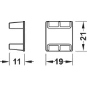 Cabinet connector, For Häfele Dresscode aluminium frame system