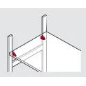 Cabinet connector, For Häfele Dresscode aluminium frame system