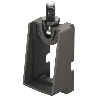 Rail end support, For Häfele Dresscode wardrobe rail, straight-edged