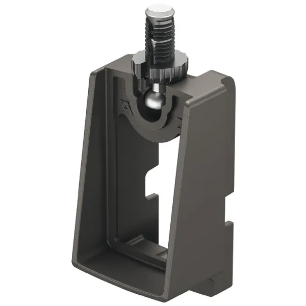 Rail end support, For Häfele Dresscode wardrobe rail, straight-edged