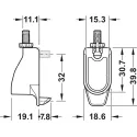 Rail end support, Häfele Dresscode, OVA