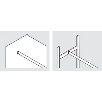 Rail end support, Häfele Dresscode, OVA