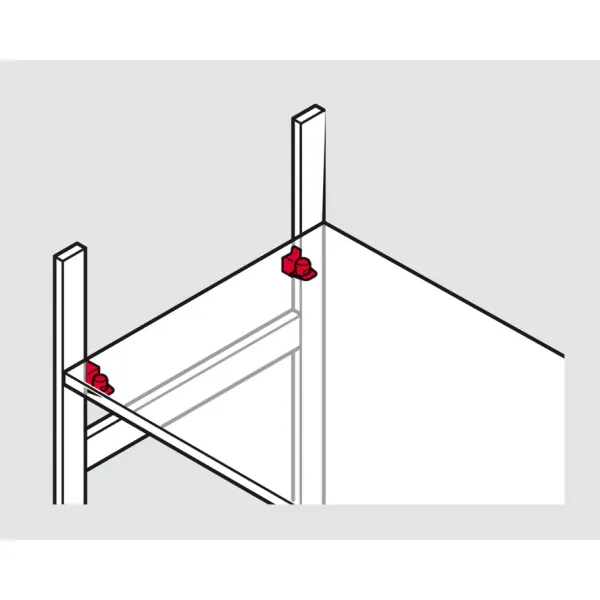 Cabinet connector, For Häfele Dresscode aluminium frame system
