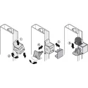 Cabinet connector, For Häfele Dresscode aluminium frame system