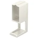 Pakabėlė stačiakampiui vamzdžiui 34x18mm, DressCode balta