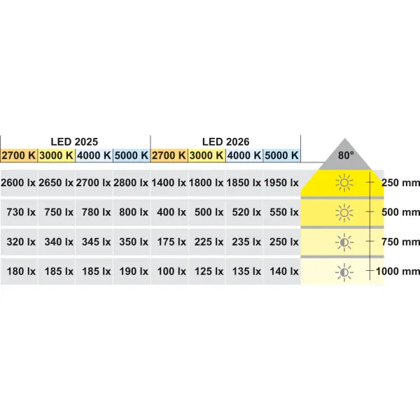 Šviestuvas LED2025 12V 3,8W šalta balta 5000K