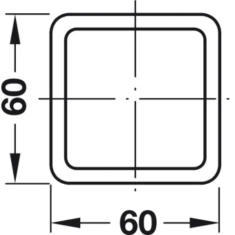 Rėmelis vienvietis 60x60mm, ruda