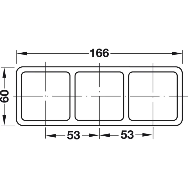 Frame, For switches and sockets 60x60mm, flush mounted
