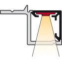 Šviesos filtras LED profiliui cokoliui L3000mm, juoda